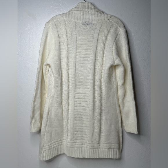 Cardigan Floral Knitted Identita Collection Womens Size Small Cream Multicolored - Picture 2 of 10